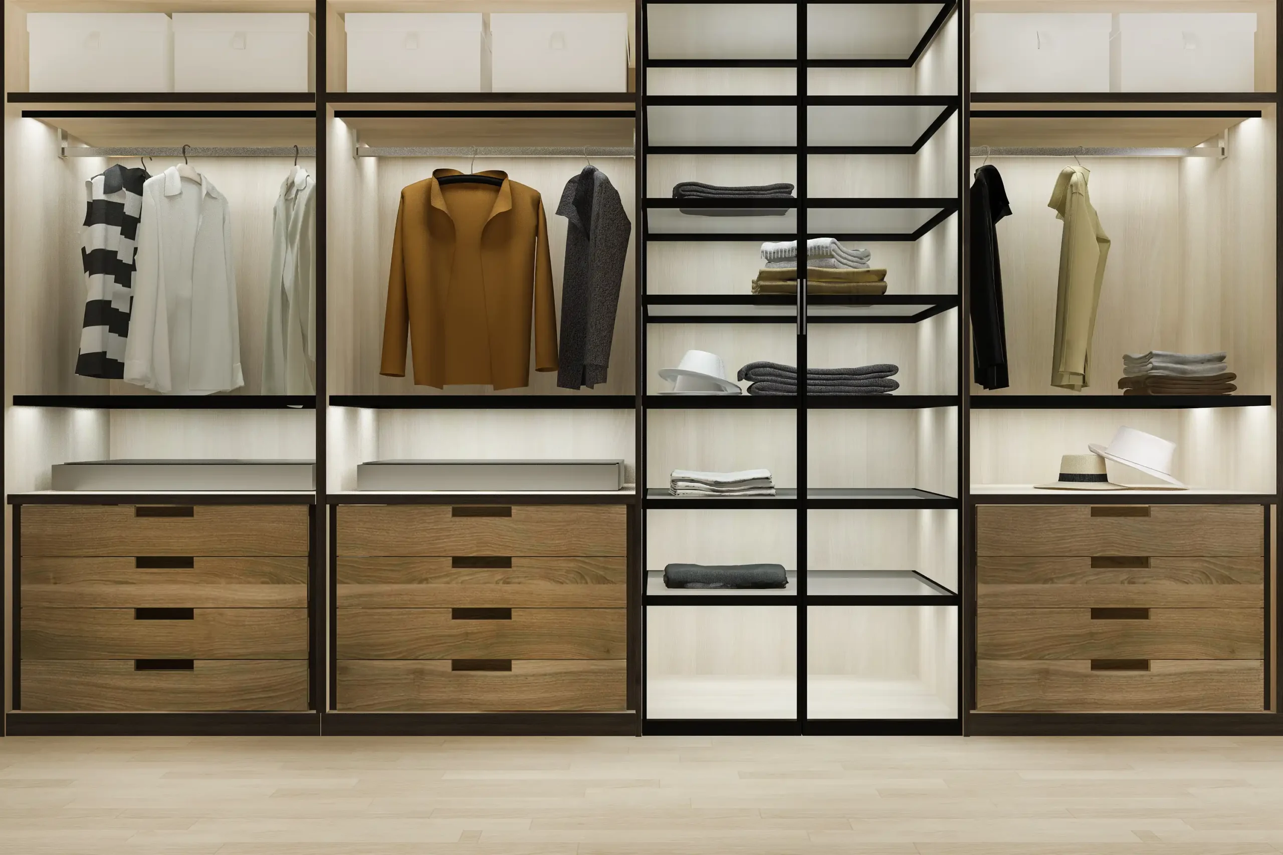 dressing sur mesure Deauville chambre moderne haut de gamme